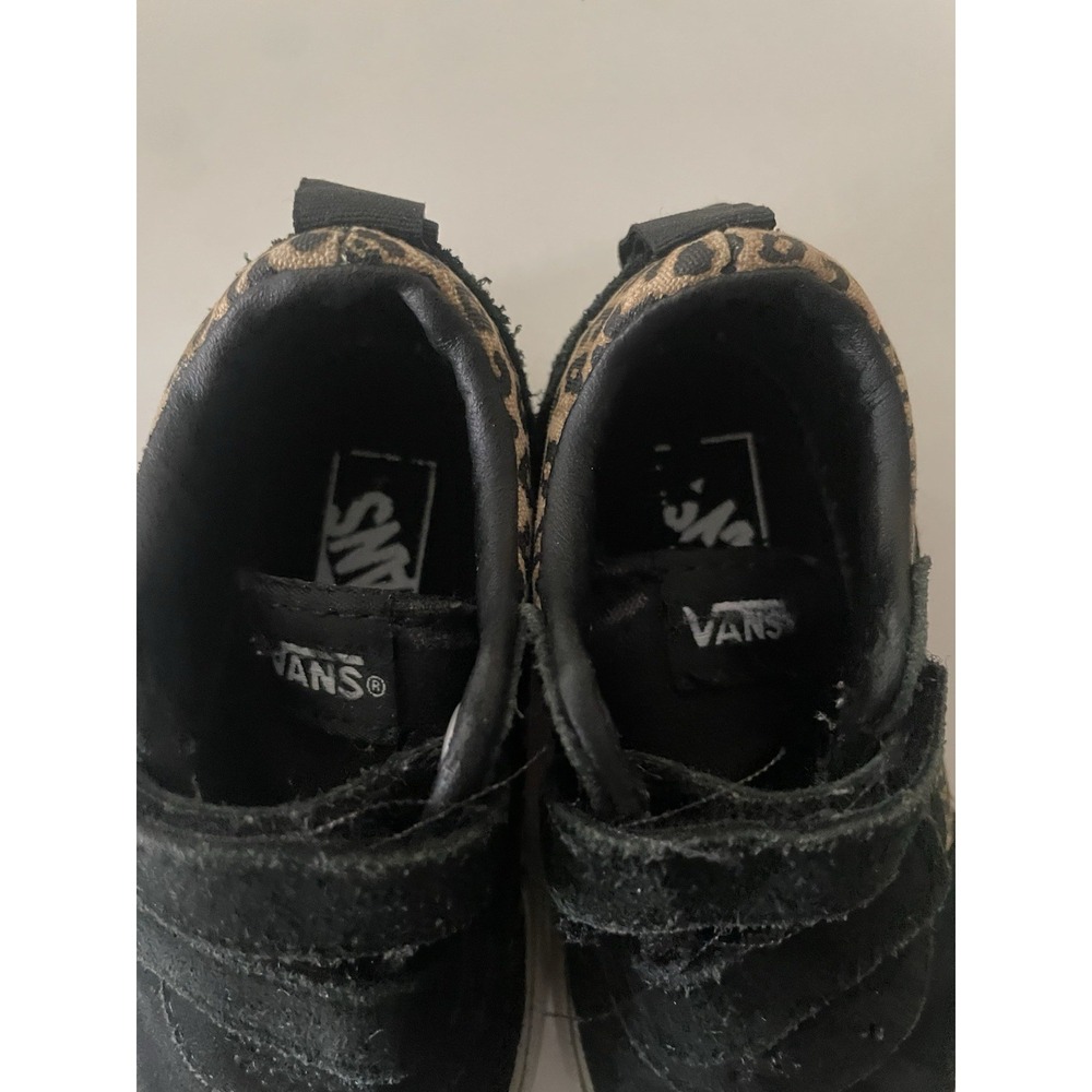 Vans Old Skool Girls Leopard Print Sneakers Shoes Toddler Size 6 Hook And Loop - Picture 5 of 6